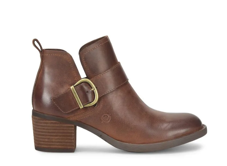 Born Women's Royce Brown Leather Ankle Bootie Shoe  BR0065506 Comfort footbed Sporty Vibe