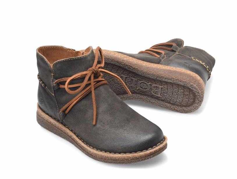 Move Free Active Comfort Born Women's Calyn Dark Concrete Grey Distressed Leather Ankle Boot BR0027642