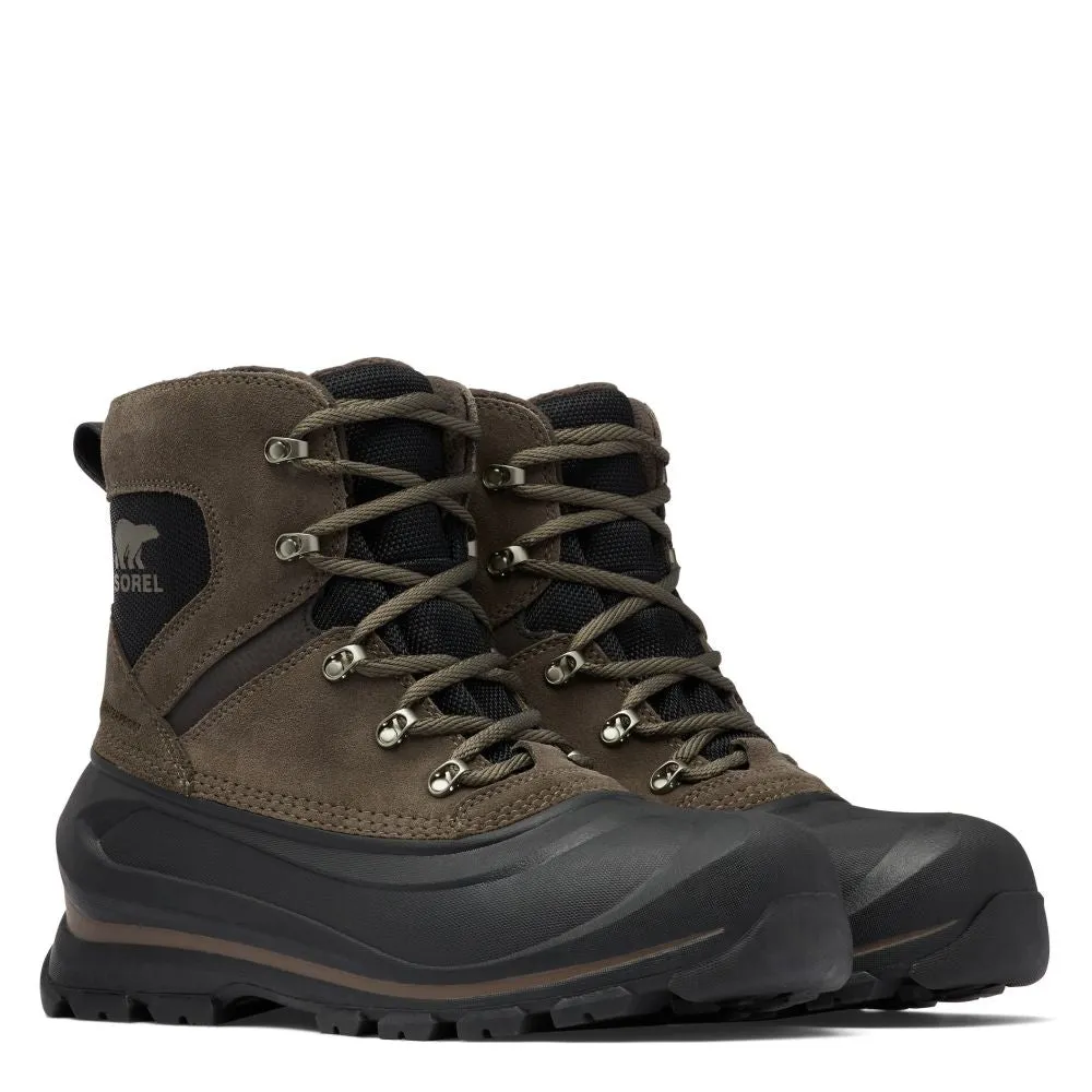 Court Sorel Men's Buxton Lace Boot in Major/Black Toe Guard Quick Drying Airport Travel