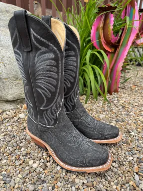 Weekend Trek High   Quality Leather Anderson Bean Men's Granite Grey Safari Elephant Cutter Toe Cowboy Boots 338109