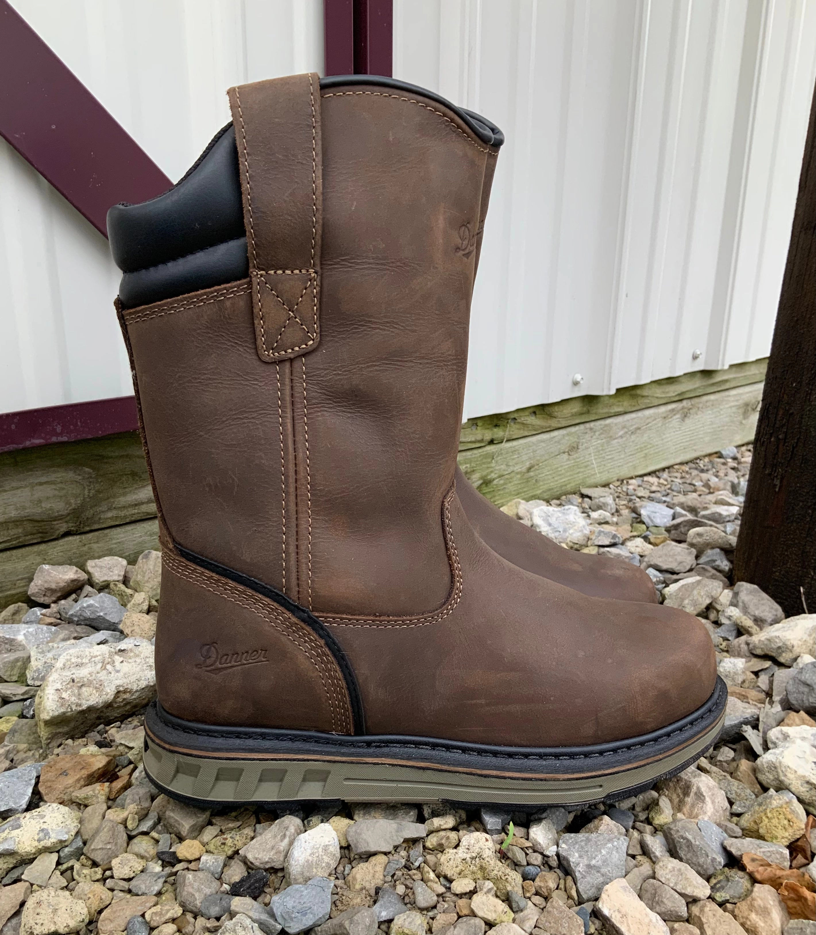 urban commuting Urban Explorer Danner Men's Wellington 11" Brown Waterproof And Slip Resistant Wedge Work Boots 12562