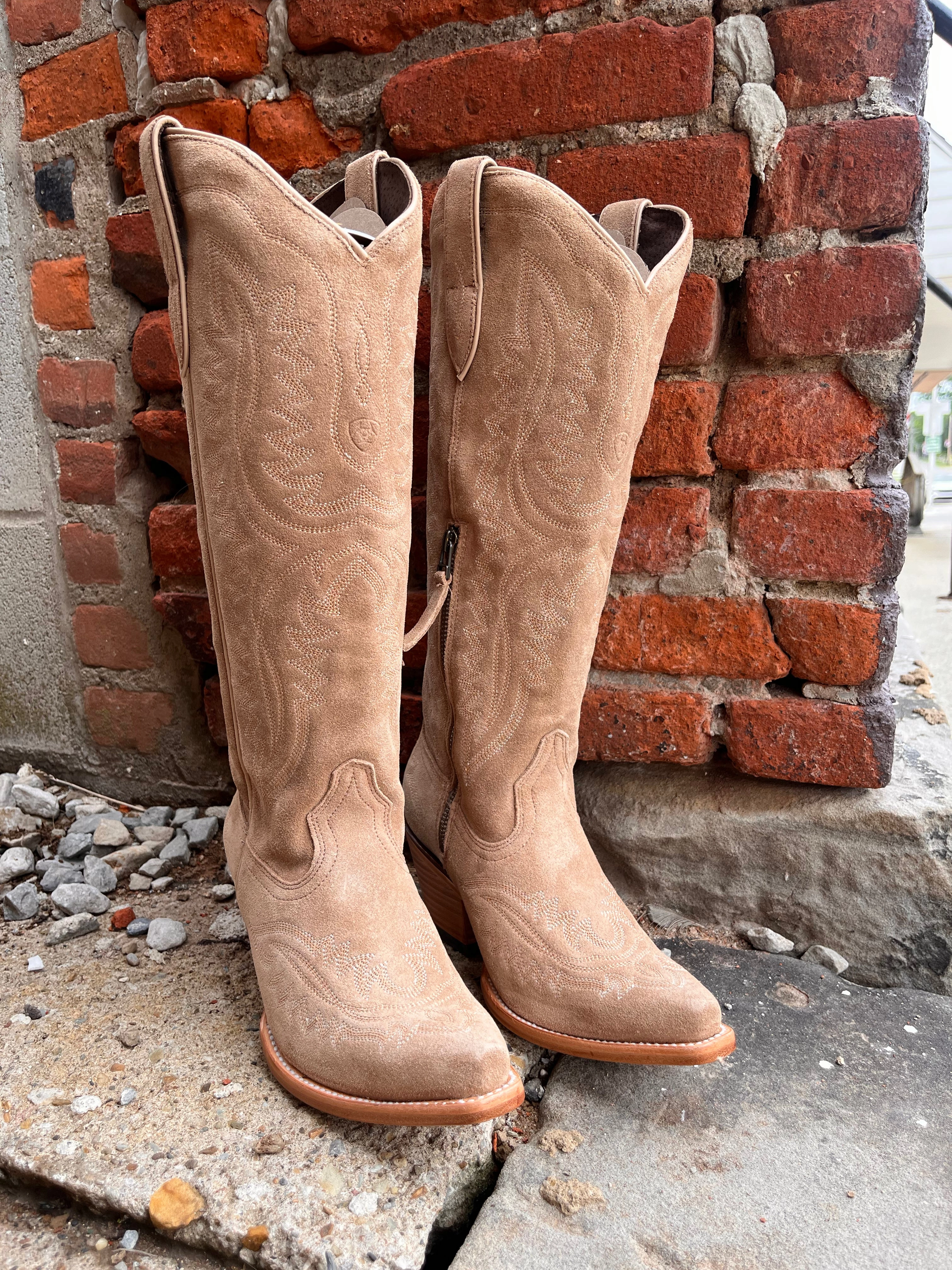 Ariat Women's Casanova Truly Taupe Tall Western Cowgirl Boots 10053650 Rain Shield Distressed finish