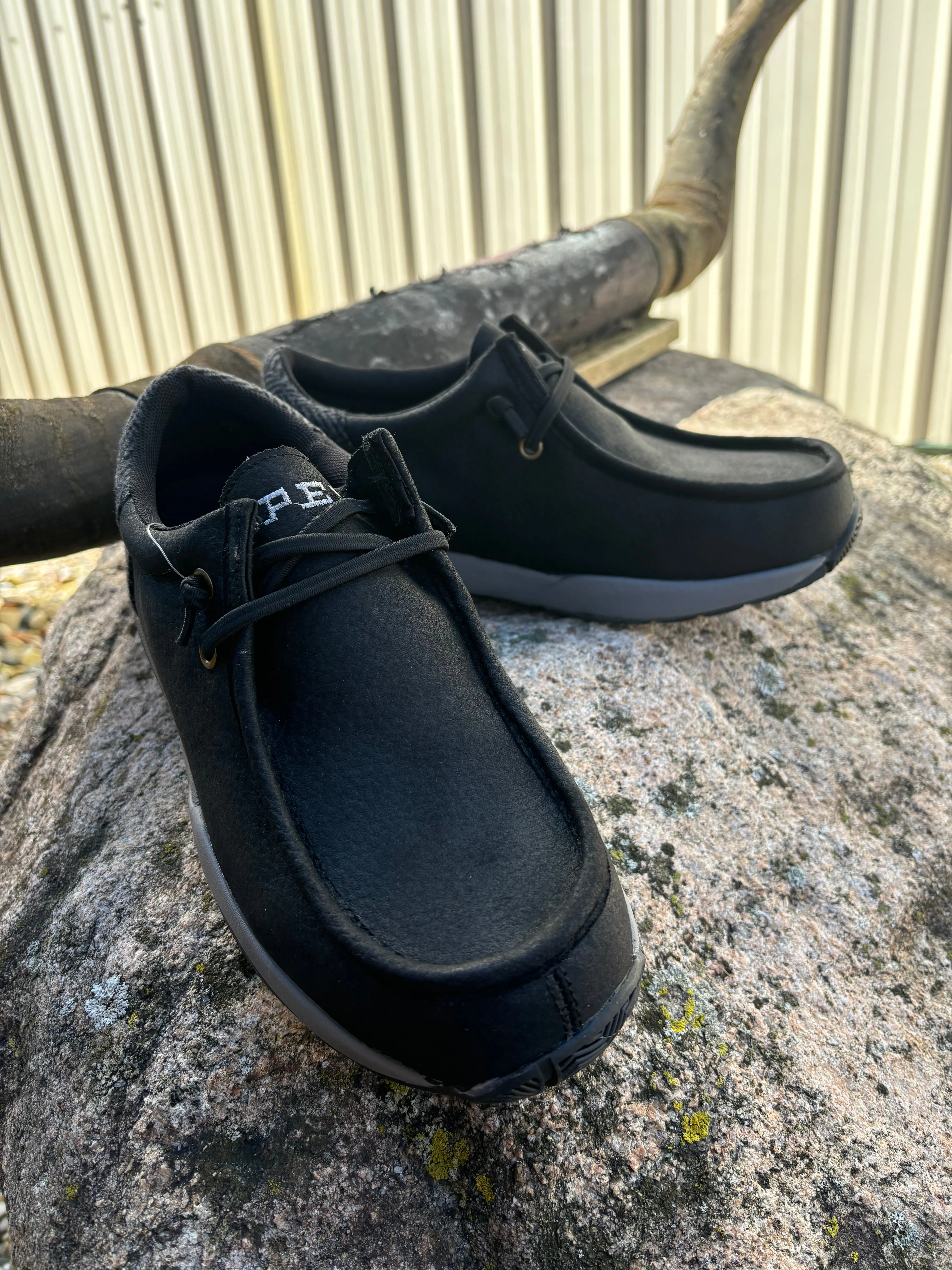 Roper Men's Black Clearcut Low Faux Leather Tweed Chukka Casual Shoes 1662-3516 Corner Style