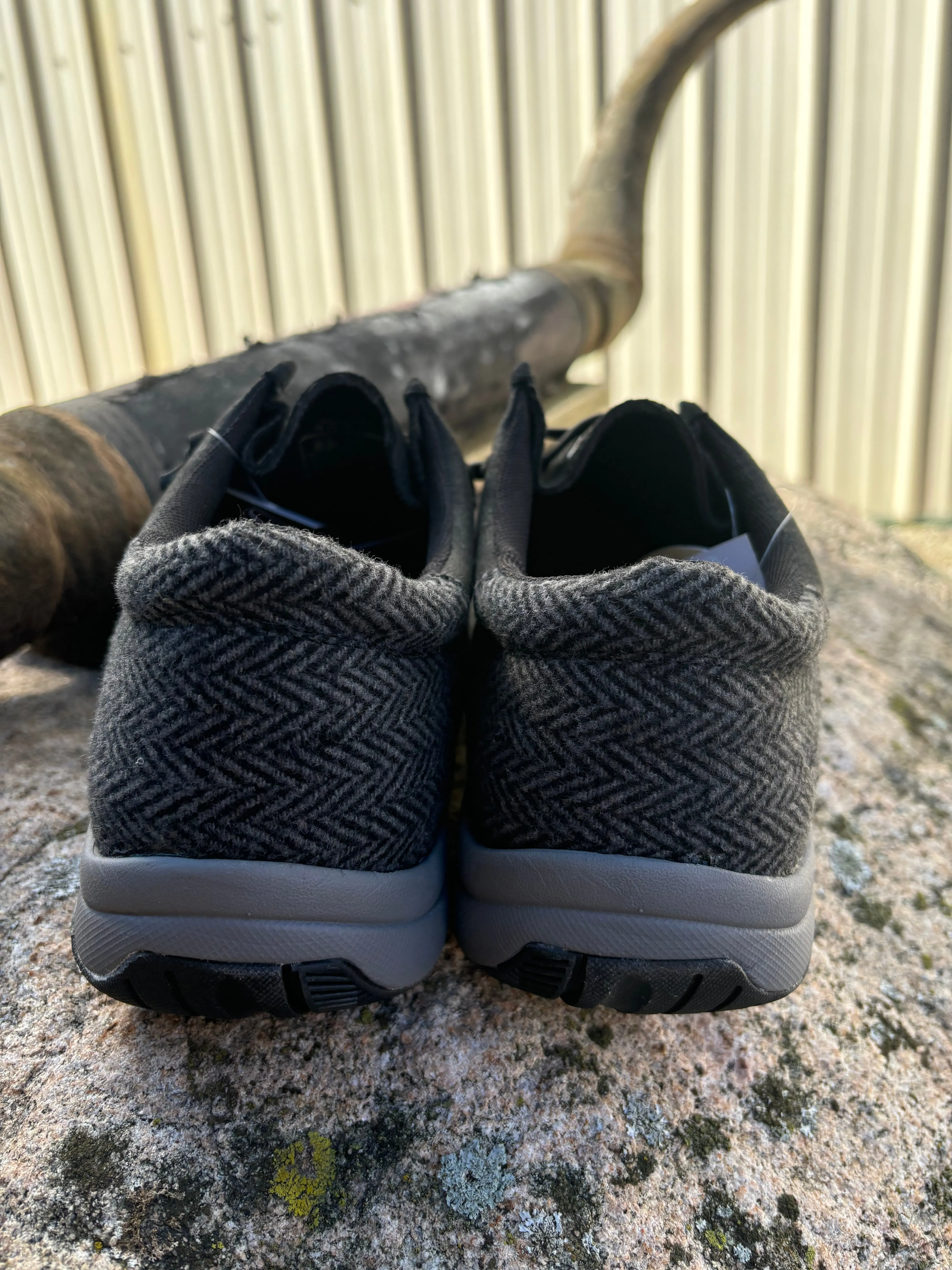 Trail Strong Roper Men's Black Clearcut Low Faux Leather Tweed Chukka Casual Shoes 1662-3516