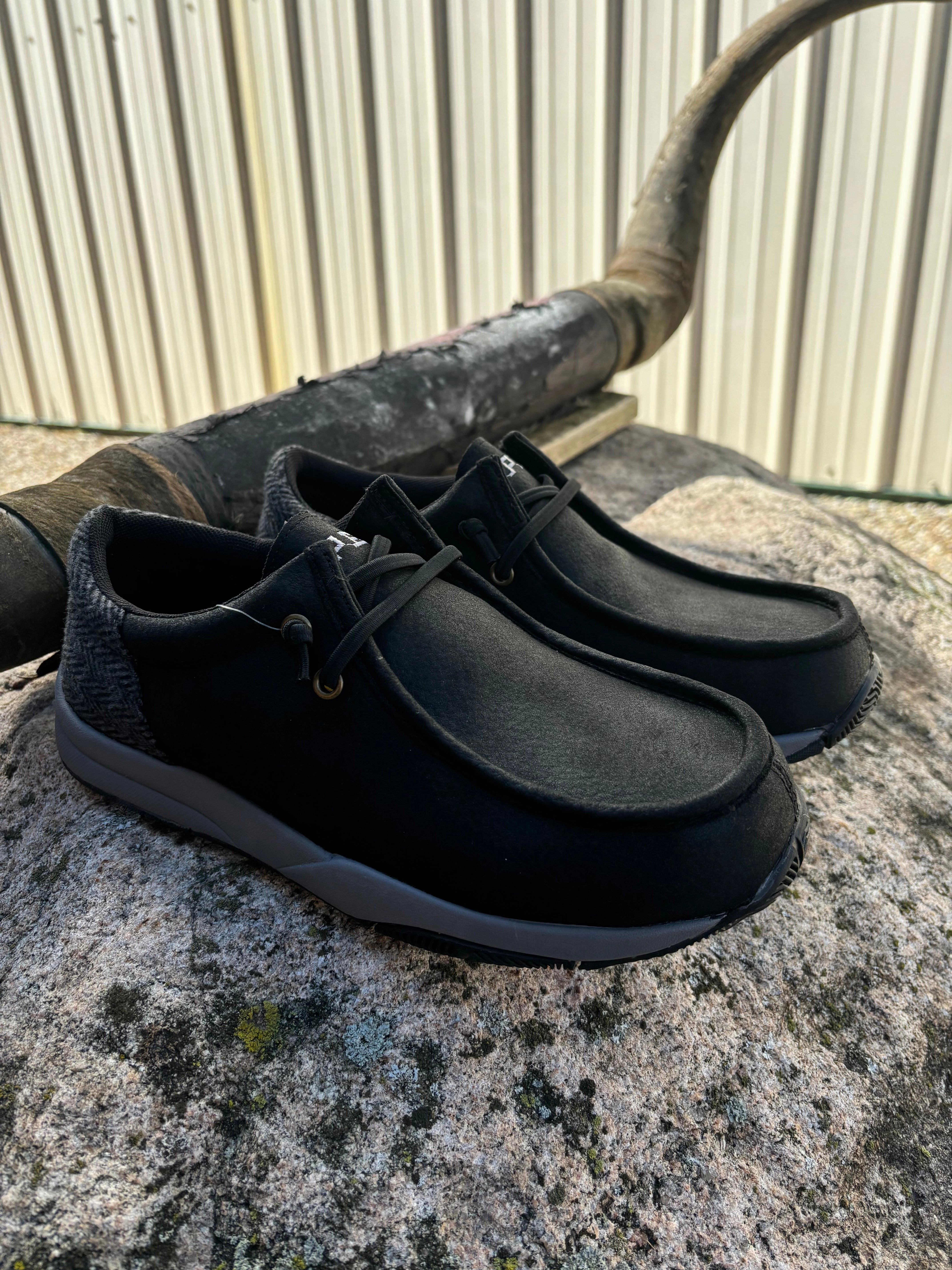 Urban Classic Trendy Wear Roper Men's Black Clearcut Low Faux Leather Tweed Chukka Casual Shoes 1662-3516