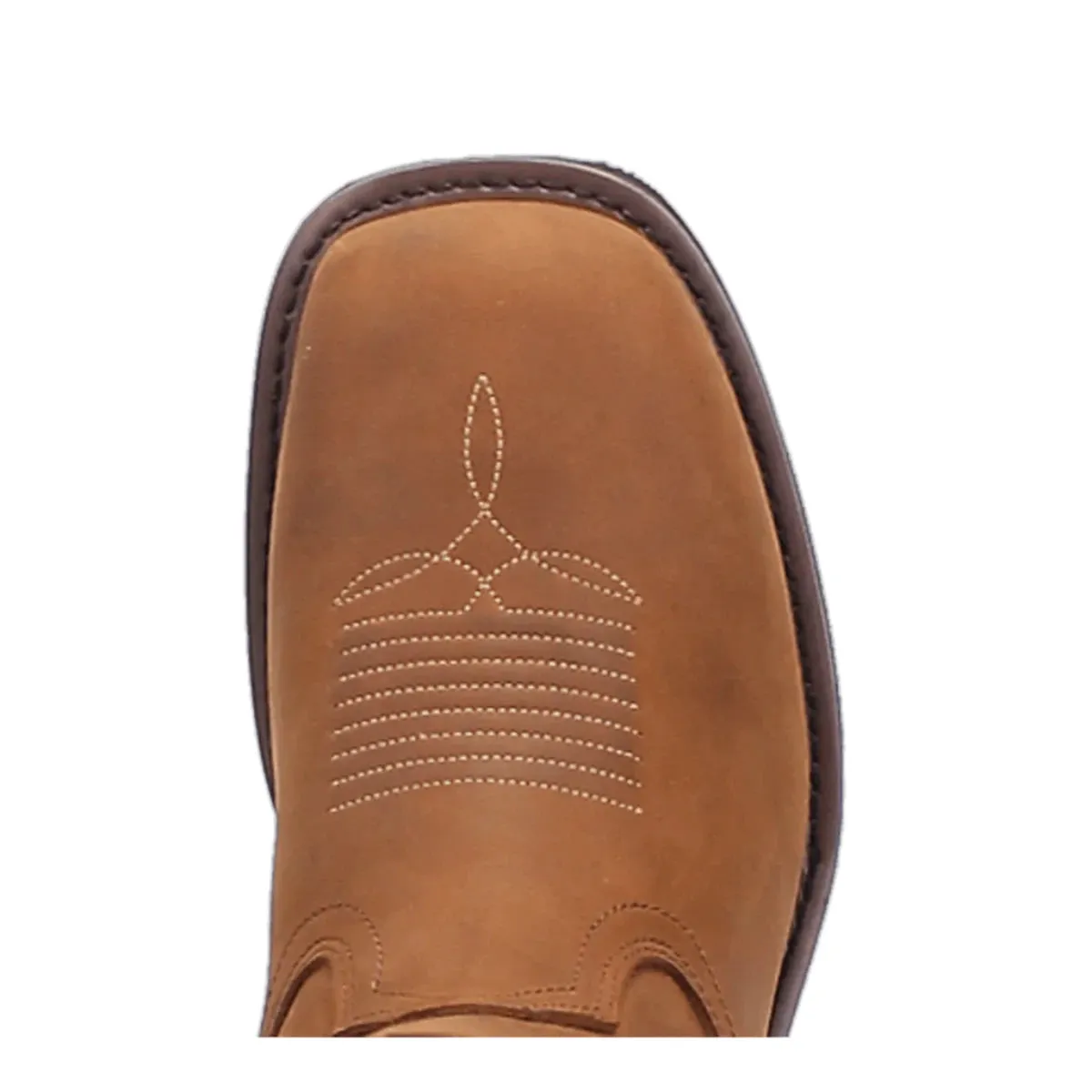 Dan Post Men's Brown Leather Las Cruces Waterproof Square Toe Western Work Boots DP69693 Secure And Comfortable mom style