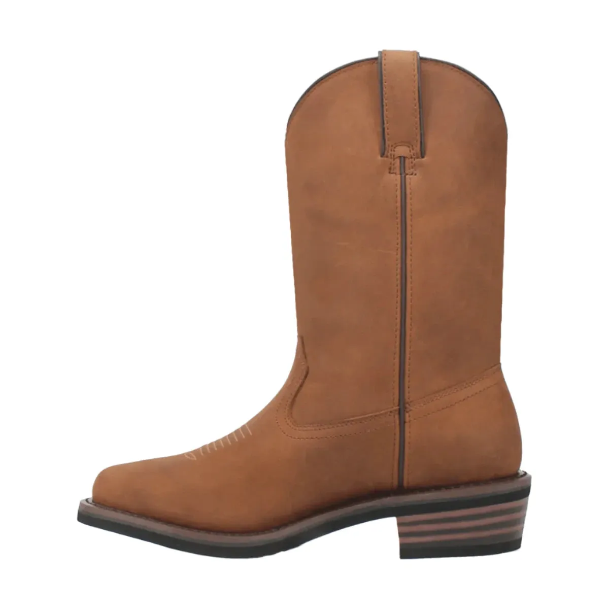 outsole Dan Post Men's Brown Leather Las Cruces Waterproof Square Toe Western Work Boots DP69693