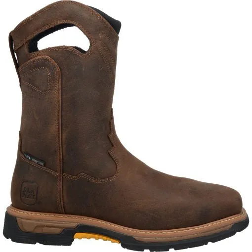 TPU Outsole Anti   Fatigue Dan Post Men's Brown Leather Thunderhead Waterproof Slip Resistant Work Boots DP56423