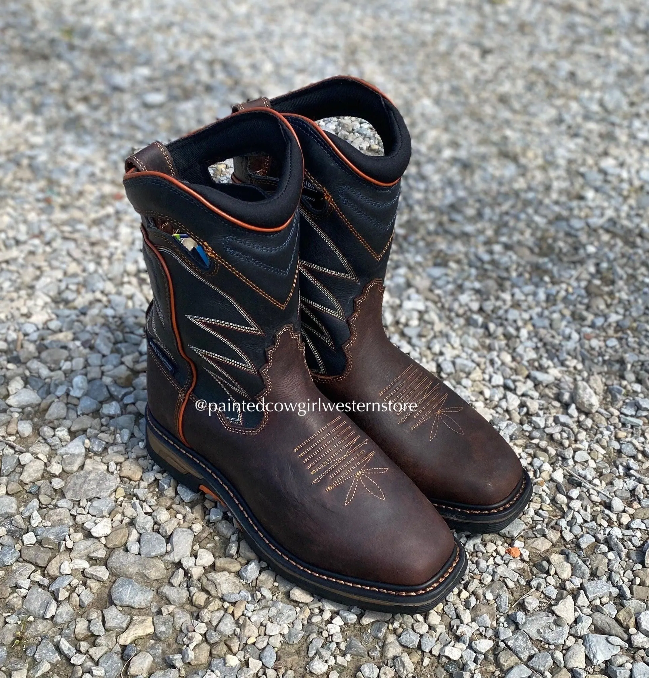 Dan Post Men's Brown Leather Thunderhead Waterproof Square Toe Work Boots DP56421 Ultimate Style Quality Design