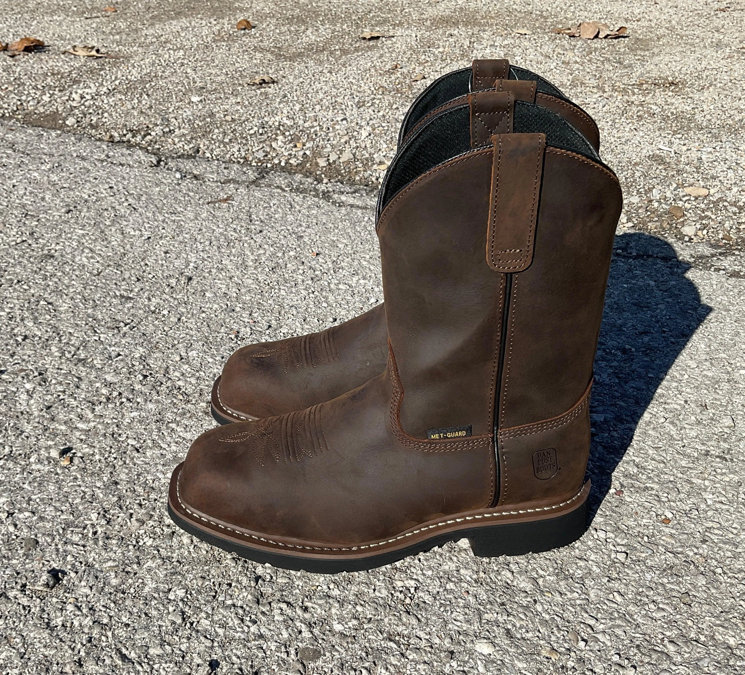 Slip Resistant Groom Dan Post Men's Joist Metatarsal Met Guard Composite Toe Work Boots DP45371