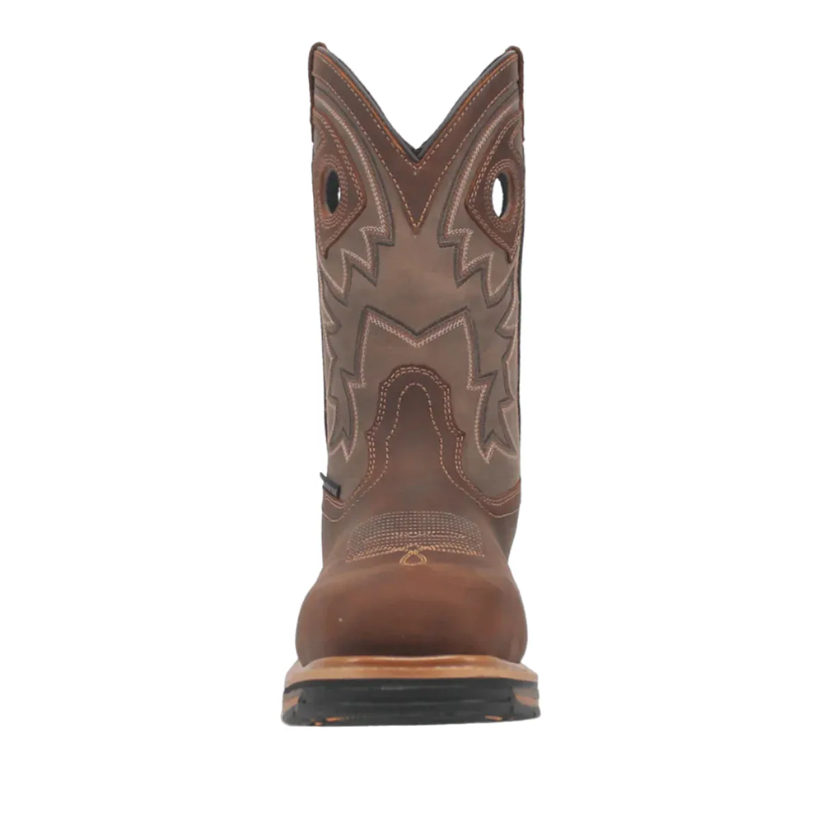 Dan Post Men's Kirk Brown Leather Waterproof Square Toe Cowboy Work Boot DP56456 Cordura Material Urban Footwear