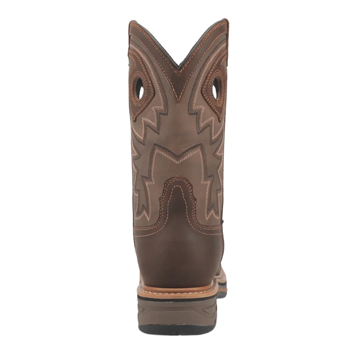 Dan Post Men's Kirk Brown Leather Waterproof Square Toe Cowboy Work Boot DP56456 Smooth Entry Comfortable Design