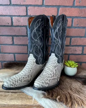 Factory Worker Farm Ready Dan Post Men's Manning Snake & Black Top R Toe Cowboy Boots DP3036