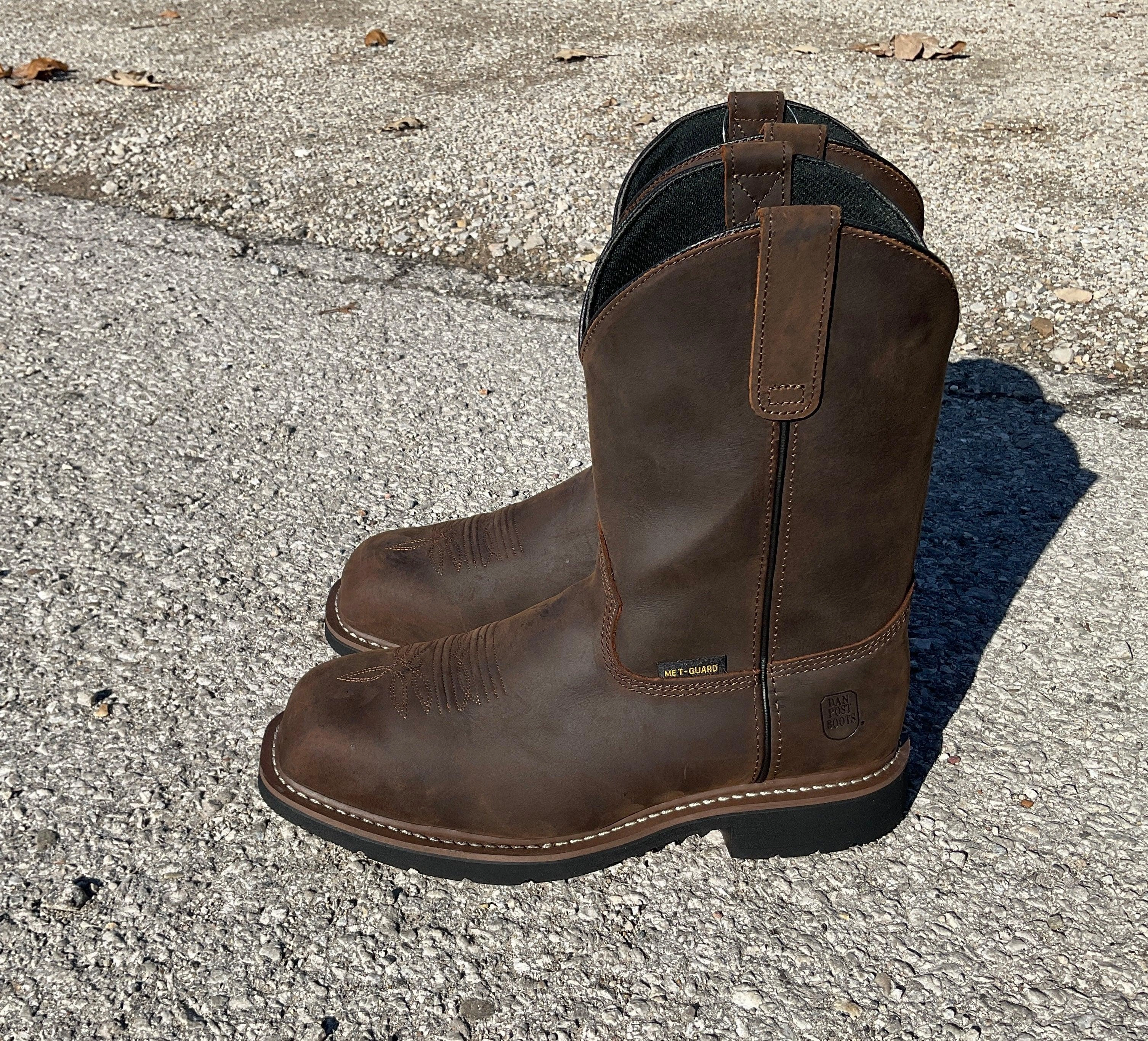 Slip Resistant Groom Dan Post Men's Joist Metatarsal Met Guard Composite Toe Work Boots DP45371