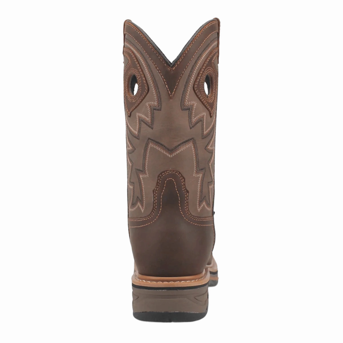 Dan Post Men's Kirk Brown Leather Waterproof Square Toe Cowboy Work Boot DP56456 Smooth Entry Comfortable Design