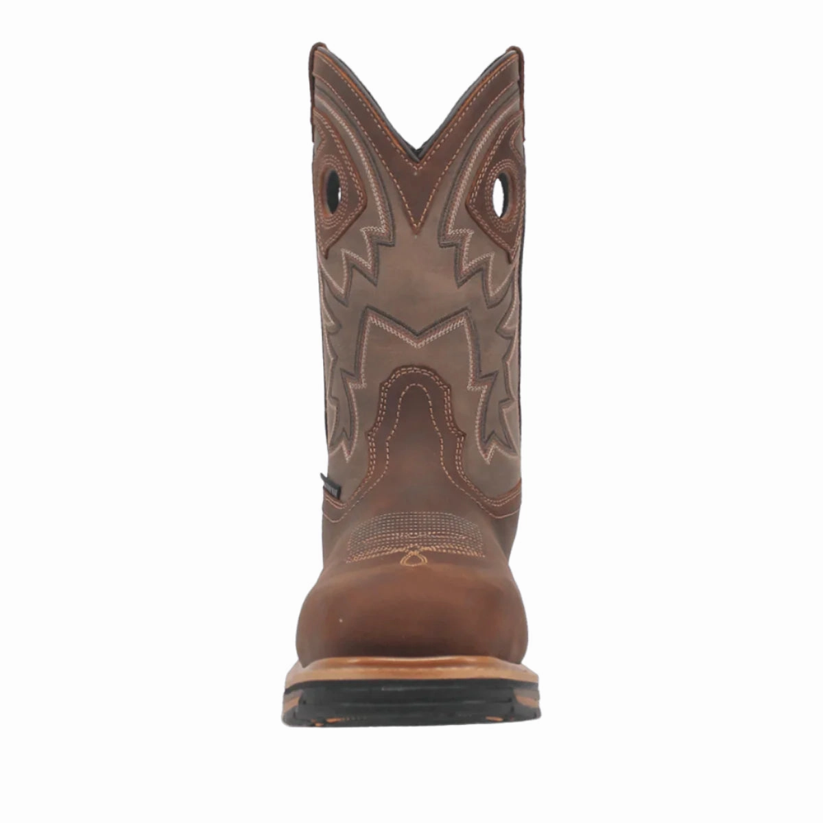 Dan Post Men's Kirk Brown Leather Waterproof Square Toe Cowboy Work Boot DP56456 Cordura Material Urban Footwear