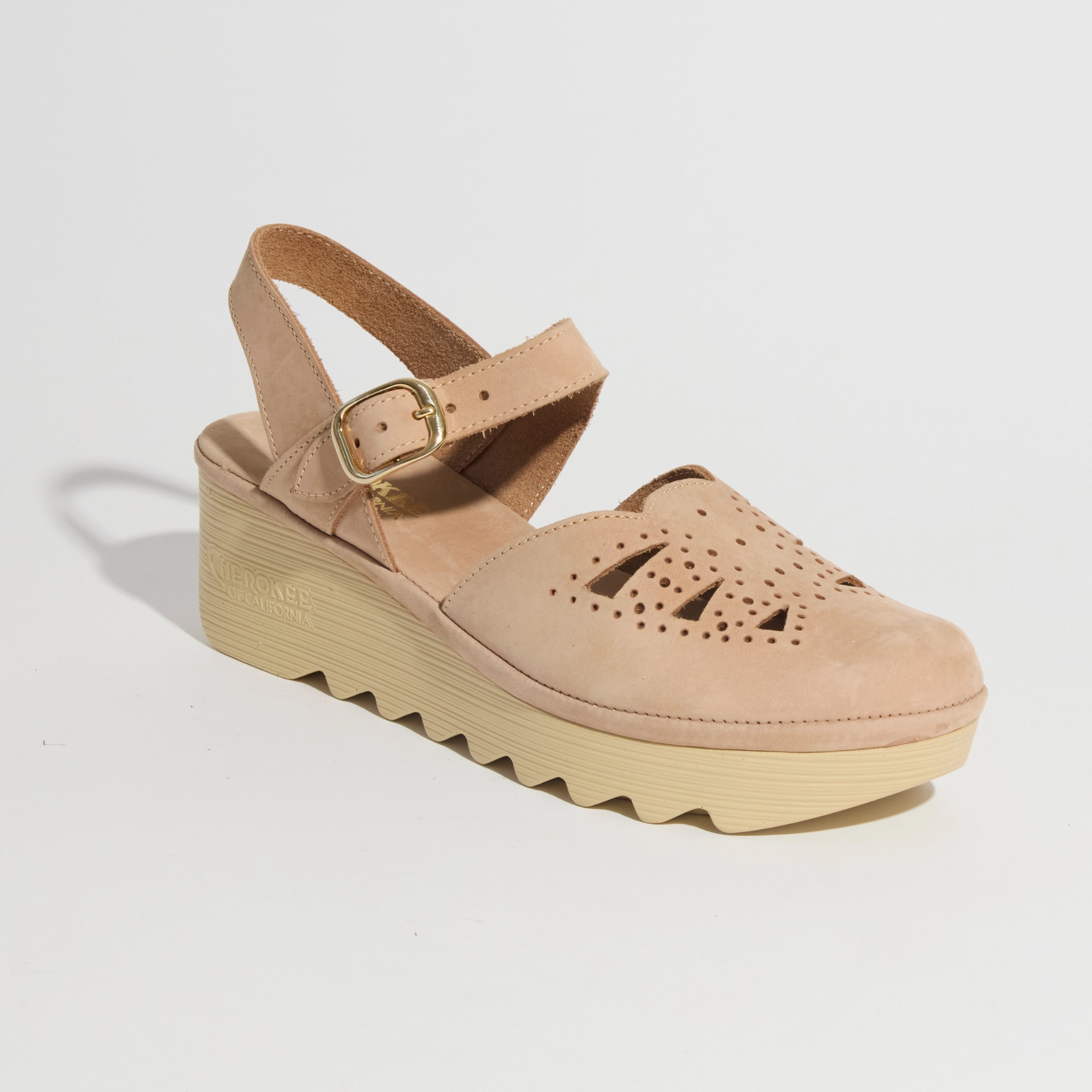 Danae Mid Beep Tan Nubuck Chic Open-toe Shoes Stylish Summer Shoes
