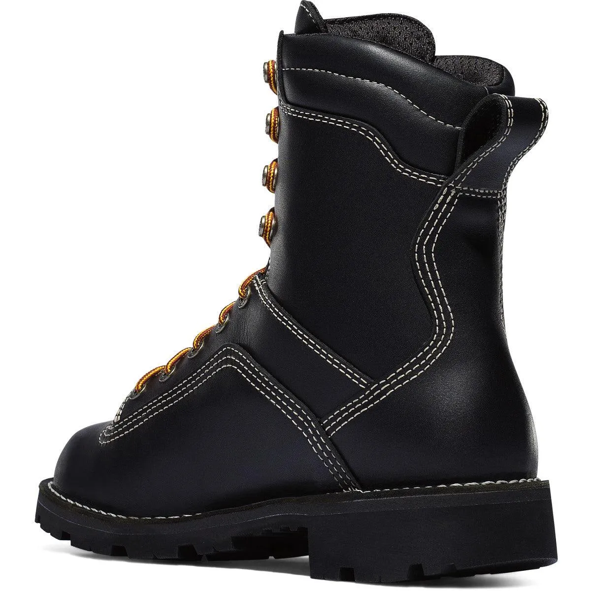 Comfort Padding Danner Men's Quarry U.S.A 8" Black Waterproof And Slip Resistant Work Boots 17309