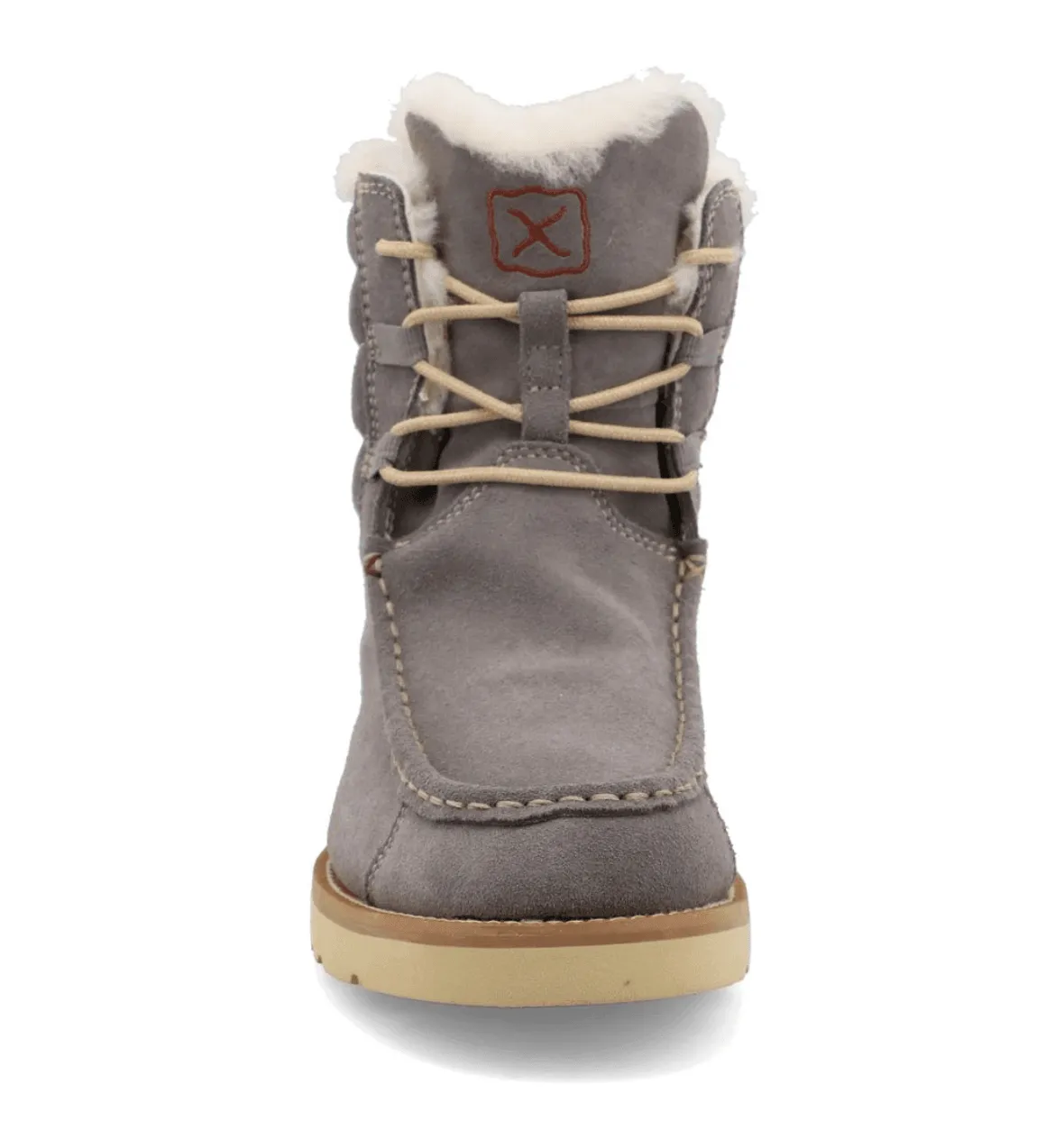 mud proof Twisted X Women's 6" Wedge Sole Boot Waterproof Brushed Nickel WCAW002