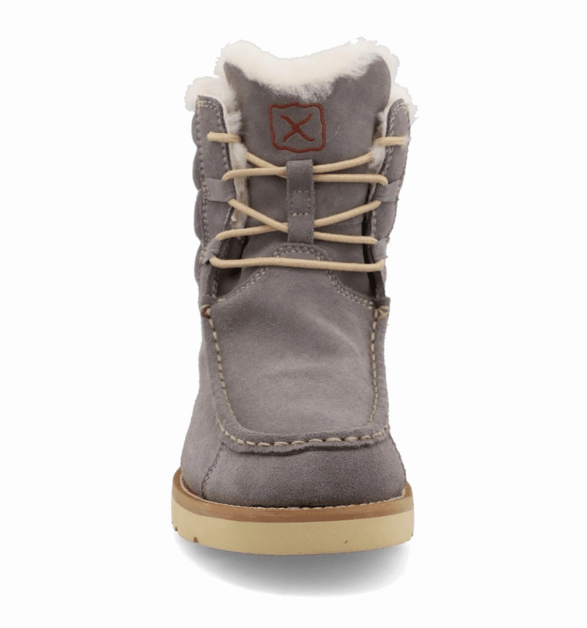 mud proof Twisted X Women's 6" Wedge Sole Boot Waterproof Brushed Nickel WCAW002