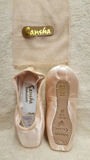 Stable base Mesh Upper Debutante -- Demi-Pointe Shoe -- Peach Pink Satin