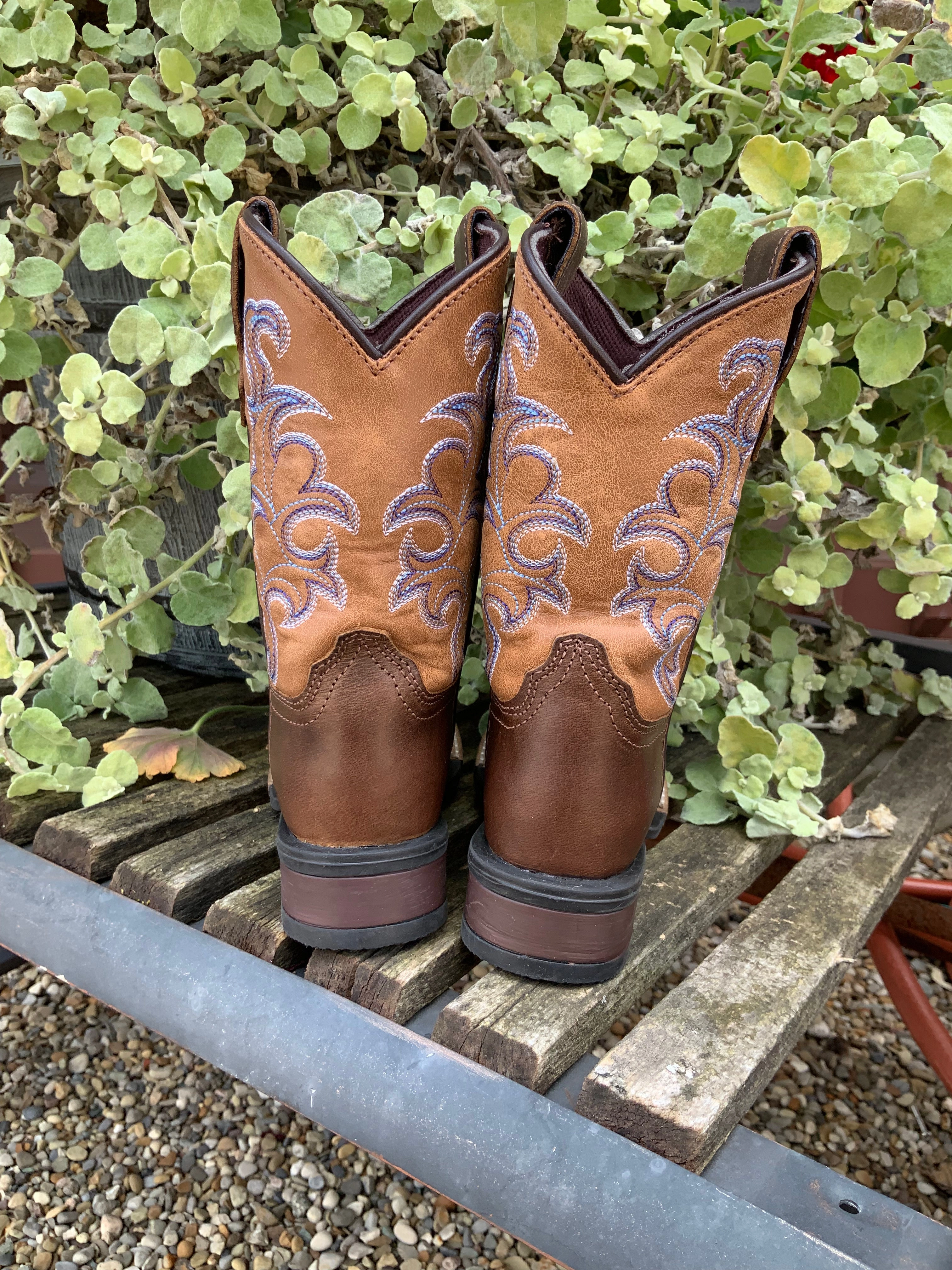 Sturdy Build Roper Children & Youth Boy's Monterey Blue Chevron Cowboy Boots 0912-2936