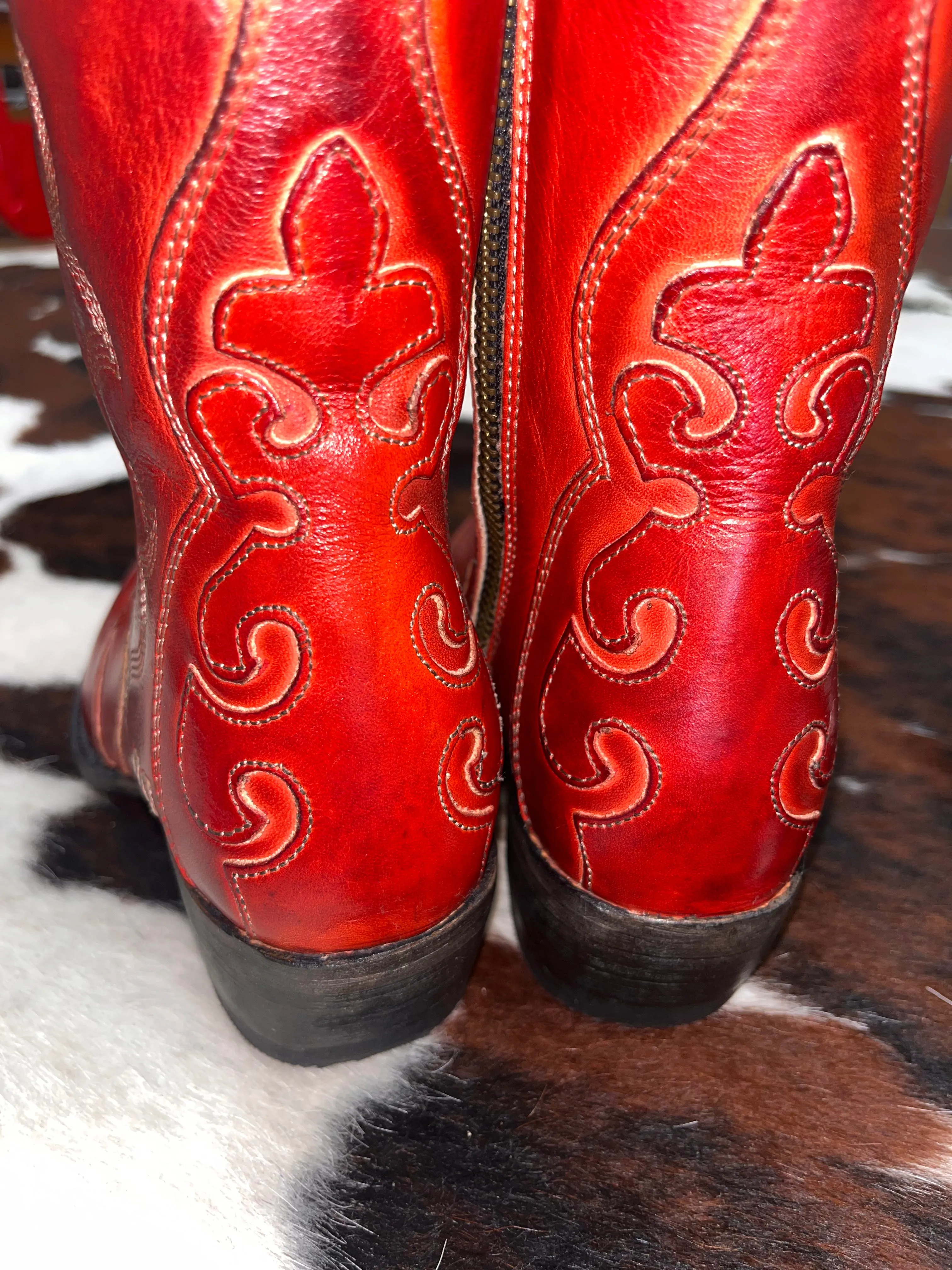 High-End Craftsmanship Daily Ready Bed Stu Women's Deuce Red Rustic Snip Toe Fashion Western Boots F328041-RDRS