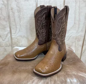 Ariat Men's Night Life Ultra  Smooth Ostrich Square Toe Cowboy Boots 10040345 Comfortable Insole