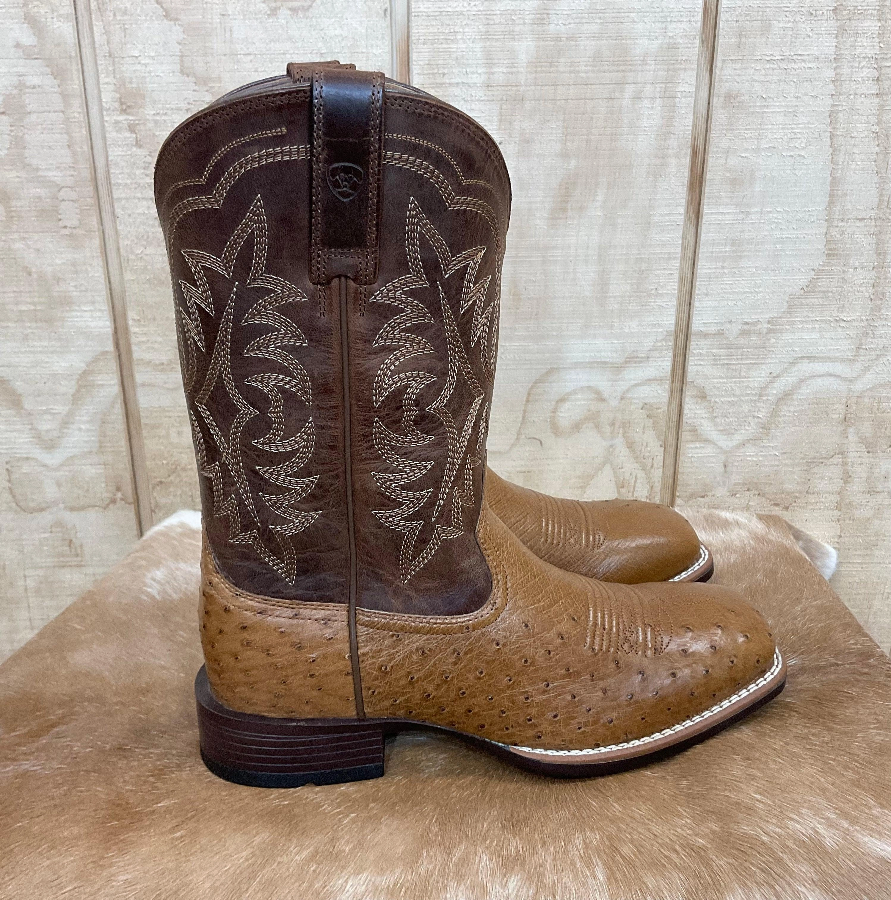 Shopping Mall Tough Build Ariat Men's Night Life Ultra  Smooth Ostrich Square Toe Cowboy Boots 10040345