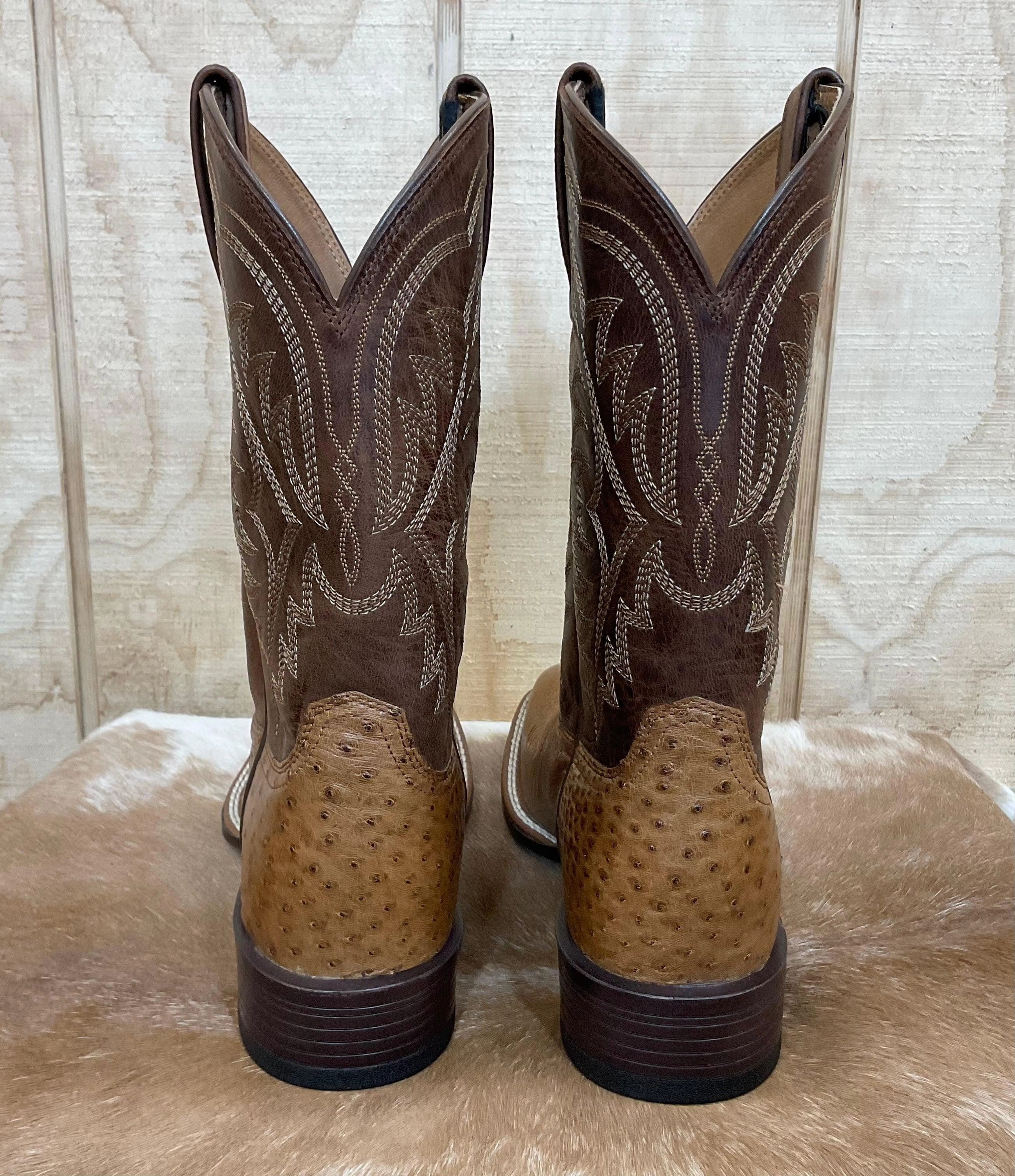 Ariat Men's Night Life Ultra  Smooth Ostrich Square Toe Cowboy Boots 10040345 Nightclub Indie Core