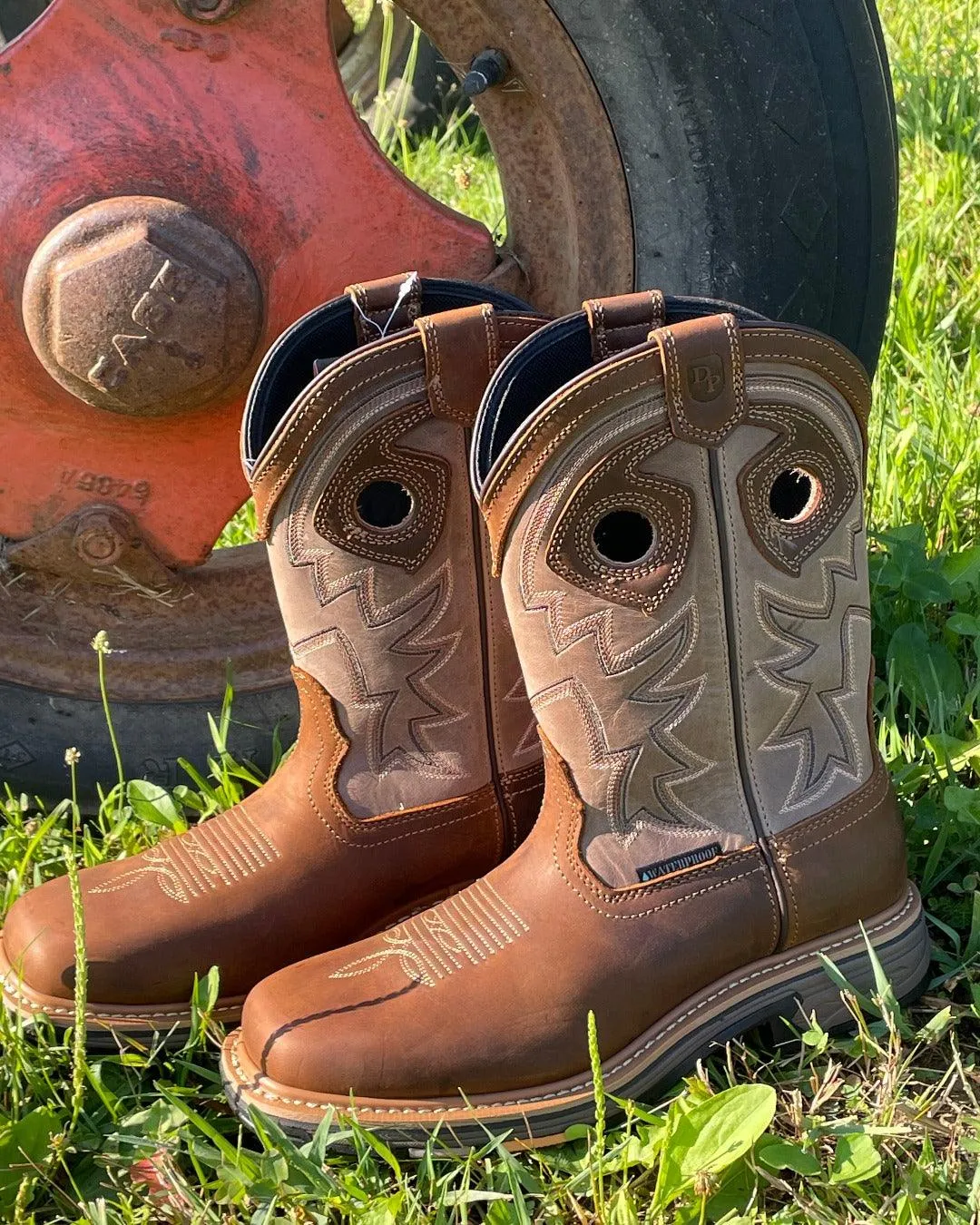 Dan Post Men's Brown Leather Kirk Waterproof Composite Square Toe Work Boot DP59456CT High   Performance Street Cool