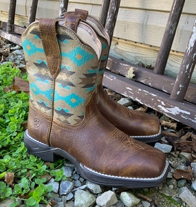 Ariat Women's Dry Taupe Anthem Savanna Square Toe Shortie Boot 10042576 Versatile Footwear