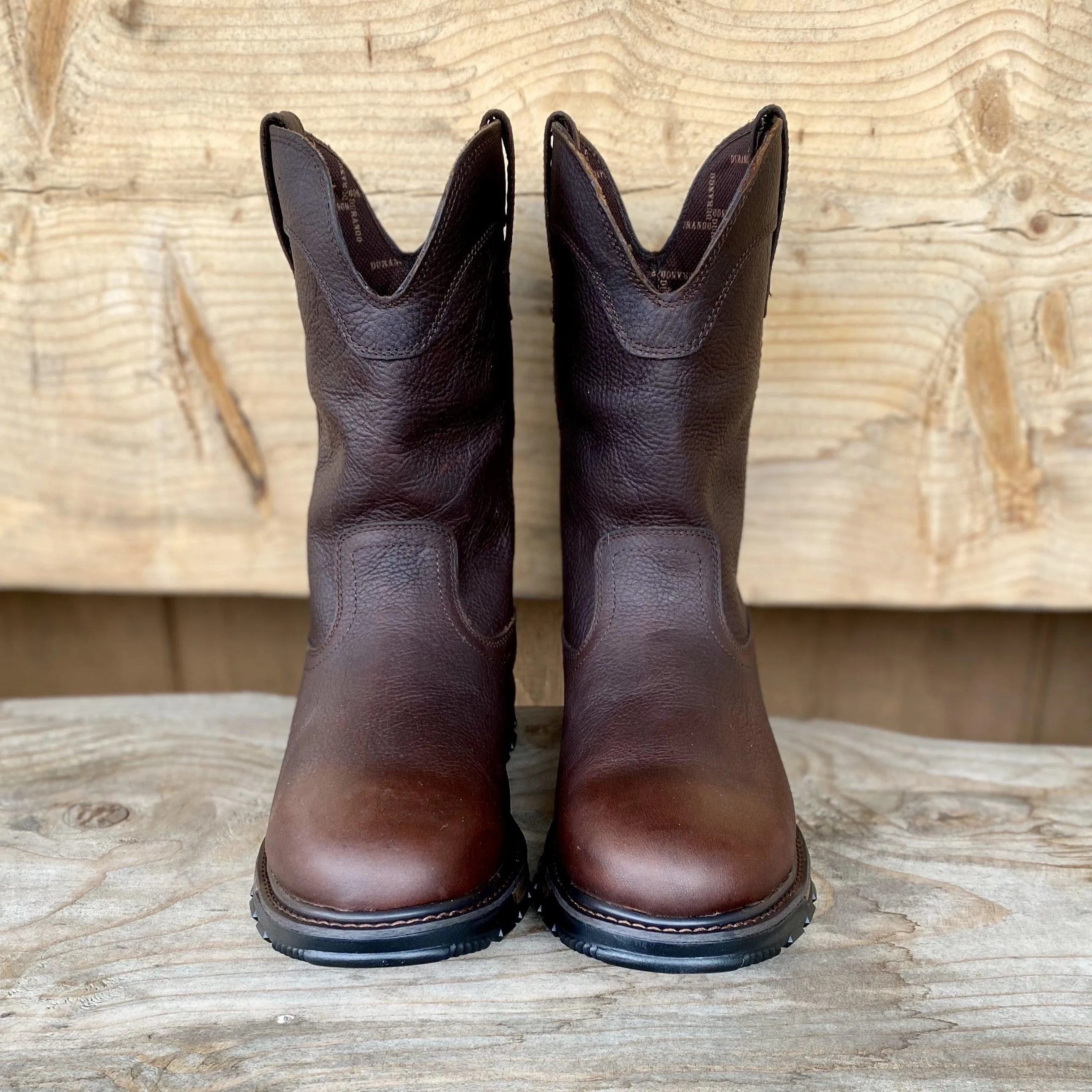 Stud Look Layered Support Durango Men's Maverick Dark Brown Waterproof Round Toe Work Boots DDB0332