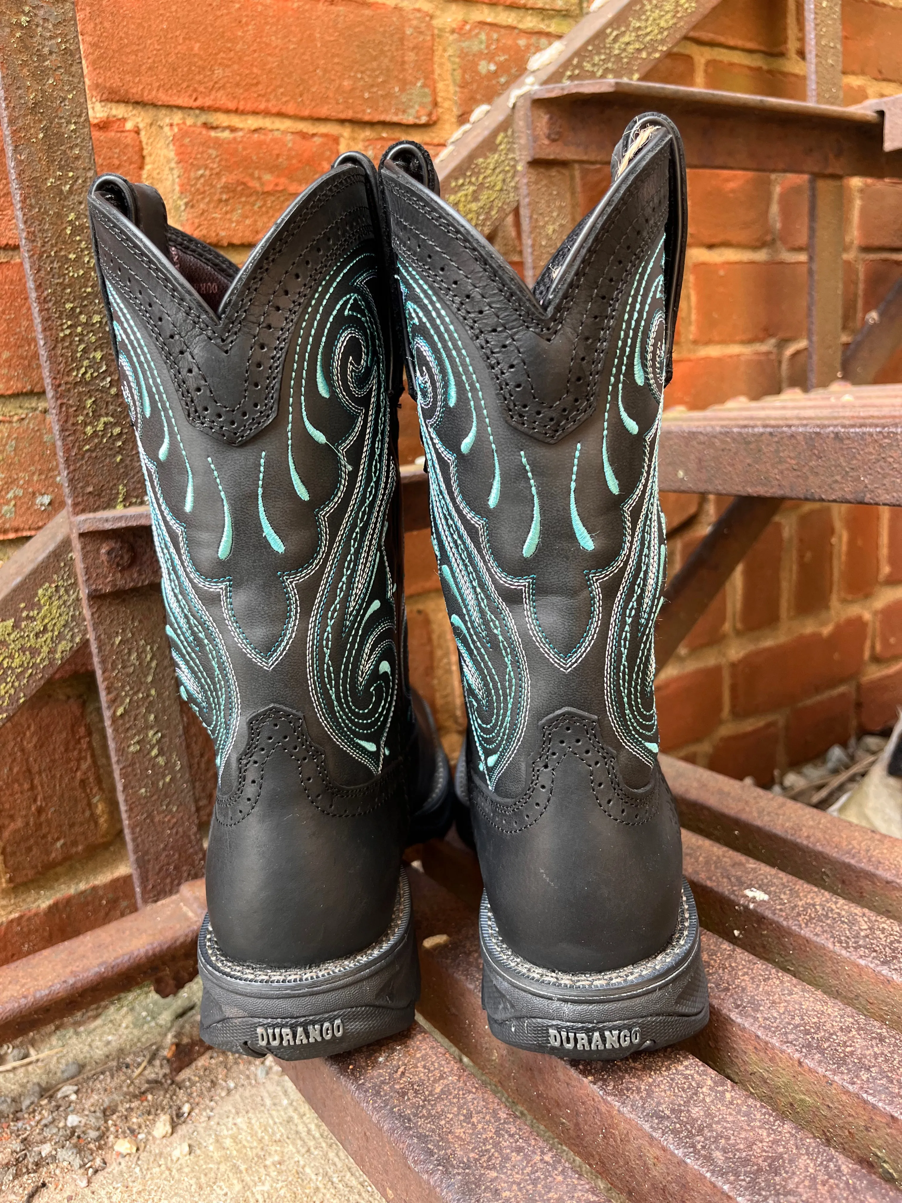 Durango Womens Rebel Black Western Midnight Sky Cowgirl Boots DRD0462 Shear Warm