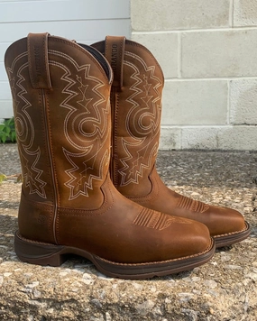 Durango Rebel Work Brown Steel Toe Waterproof Square Toe Work Boots DDB0389 Good elasticity Rain Safe