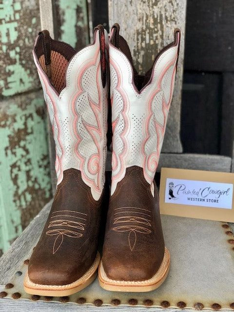 Fast Step Trail Support Durango Women's Lady Rebel Pro Trail Brown & White Square Toe Cowgirl Boots DRD0392