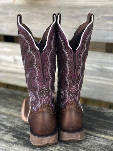 Neutral design Durango Women's Rebel Pro Purple & Brown Square Toe Cowgirl Boots DRD0377