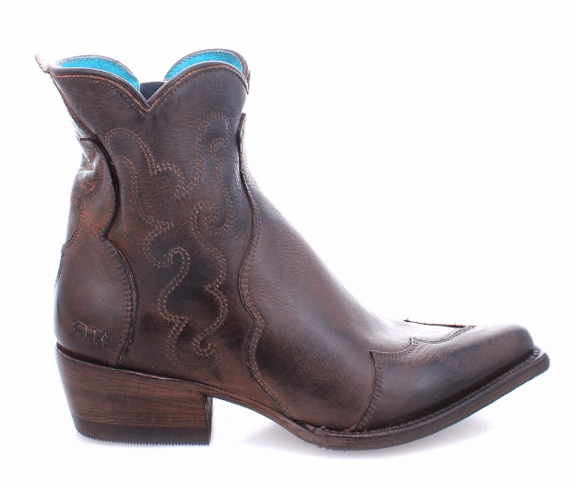 Bed Stu Women's Ace Dark Brown Rustic Rust BFS Snip Toe Ankle Bootie F328040-BKRB Off Duty
