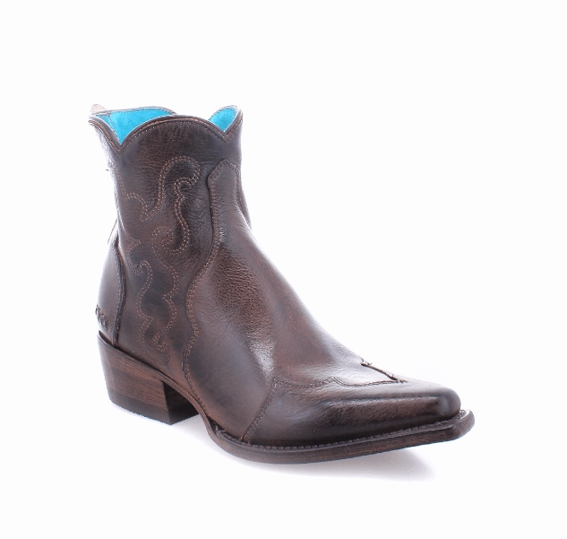 Bed Stu Women's Ace Dark Brown Rustic Rust BFS Snip Toe Ankle Bootie F328040-BKRB Mountain Climbing