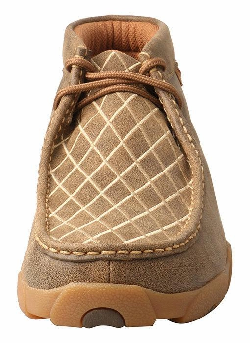 Classic Comfort Foot Balance Twisted X Men's Bomber Leather Diamond Pattern Driving Moccasins MDM0076