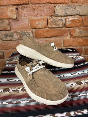 Ariat Women's Tan Corduroy Hilo Moc Toe Casual Shoes 10053703 Pace Maker