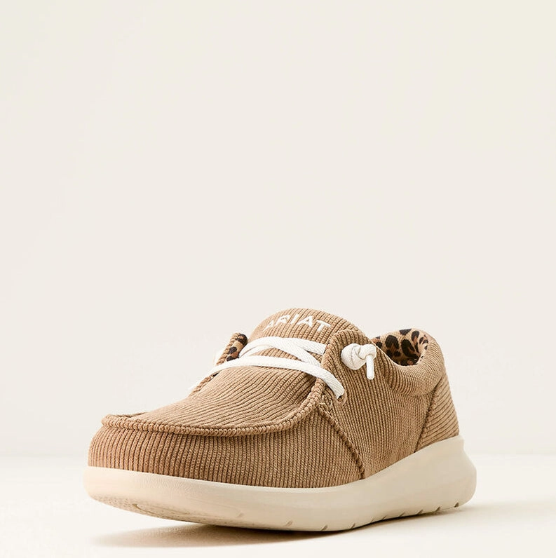 Ariat Women's Tan Corduroy Hilo Moc Toe Casual Shoes 10053703 Lace   Up Senior Friendly