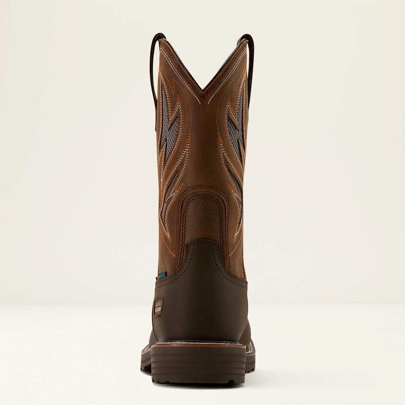 Ariat Men's Dark Brown Wicker Activator VentTEK Waterproof Steel Toe Western Work Boots 10061119 Multi-Purpose Comfort All-Weather Design.