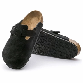 Textured Fit Boston | Soft Footbed | Suede | Black