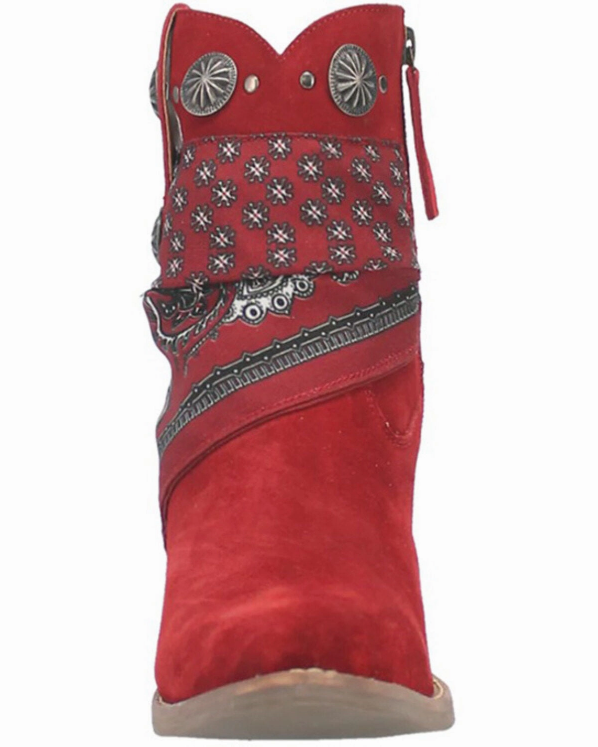 Fashion Guy Dingo Women's Red Bandida Cowgirl Ankle Booties DI184-RED