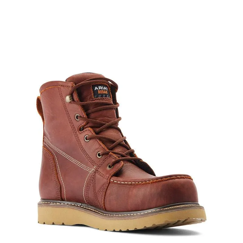 Ariat Men's Rebar Moc Toe 6" Waterproof Composite Toe Lace Up Work Boot 10035917 Urban Commute Urban Fashion