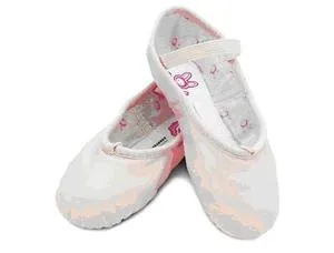 Skin Fresh Economy Bunnyhop -- Children's Leather Full Sole Ballet -- Pink