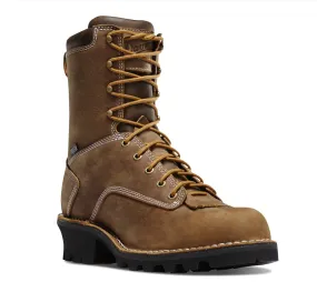 Protective Wear Rain Adventure Danner 8" Brown Lace Up Waterproof Logger Work Boot 15439