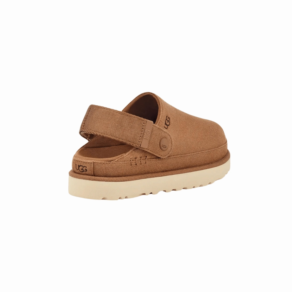 Ventilated French Soft Goldenstar Clog | Women | Suede | Chestnut