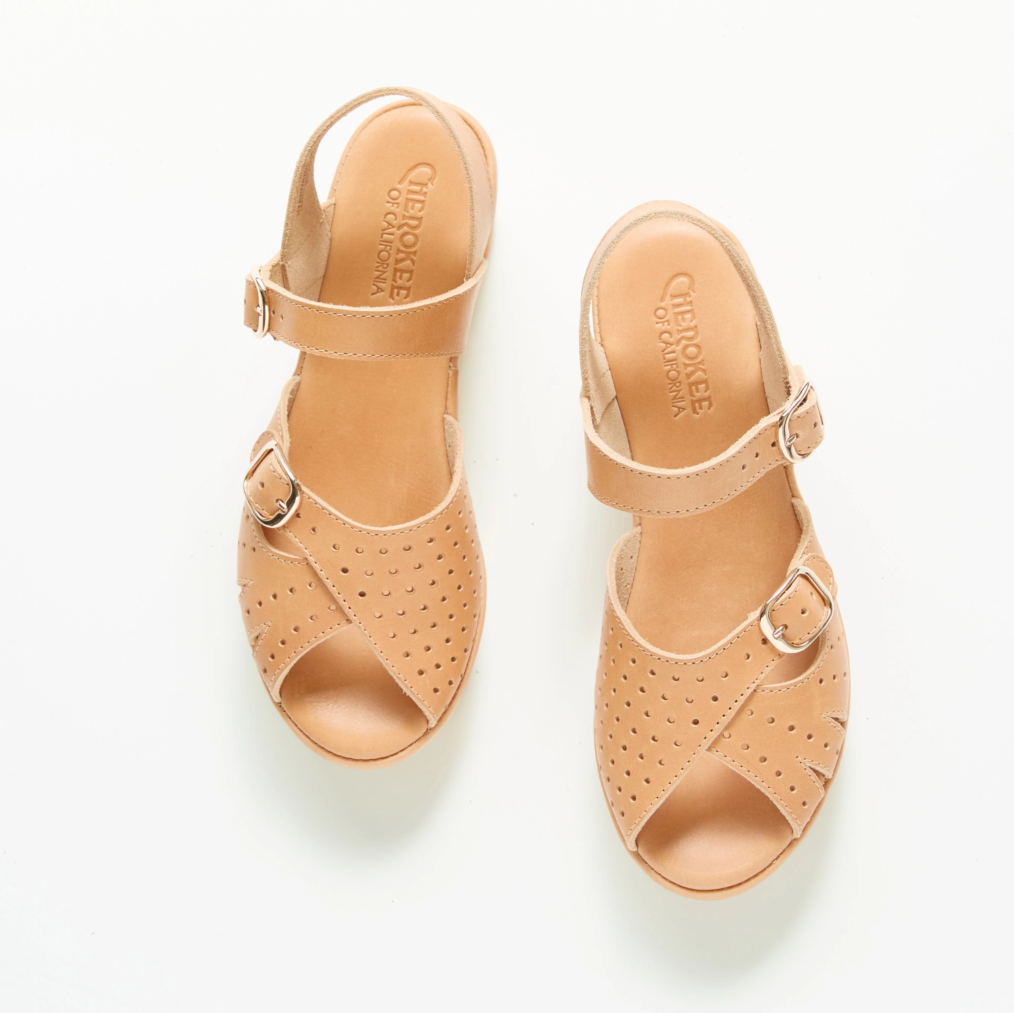 Elegant Strappy Heels Stephanie Mid Beep - Natural Leather